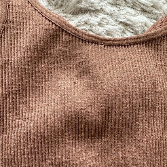 Cotton On Brown Ribbed Crop Tank Womens Size XS/S - Picture 5 of 6